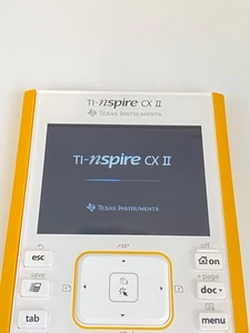 Texas Instruments TI-Nspire CX II Graphing Calculator White Yellow Working - Picture 1 of 10