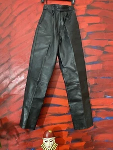 Black Leather Trousers Womens Size XS? - Picture 1 of 7