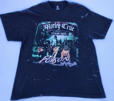 Vintage 30th Motley Cru 25th Poison NY Dolls Anniversary Tour Concert T-Shirt T - Image 1 of 4