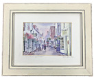 Quay Street Lymington Signed Digital Print By Sally Hamilton In White Frame