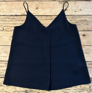 Uniqlo Women’s Black Sheer Envelope Fold Sleeveless Blouse Size S NWOT - Picture 1 of 6