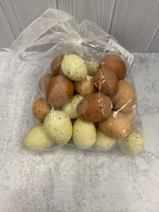 24 Neutral Speckled Foam Easter Egg Spring Home Decor vase filler 1' and 1.5" - Picture 1 of 1