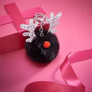 Avon Reindeer Pom Pom Novelty Keyring - Picture 1 of 1