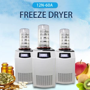 0.12㎡ Vacuum Freeze Dryer Lyophilizer System with Efficient Vacuum Pump for Lab - Picture 1 of 8