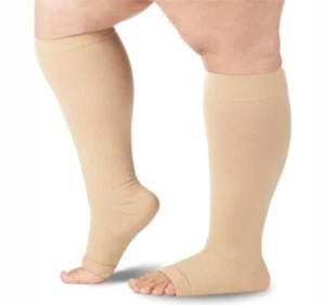 Mojo Toeless Kompressionsstrümpfe Damen & Herren 20-30 mmHg Open Toe - AB211 Beige XL - Bild 1 von 10