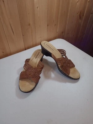 Softspots Slides Sandals Brown Comfort Leather Slip On 7.5 M Unworn Condition  - image 1 of 4