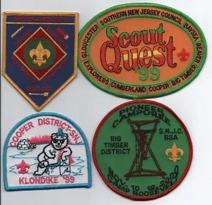 Council Sale: Southern New Jersey Mixed Lot of 4 (1998-2000) Patches, Mint - Picture 1 of 1
