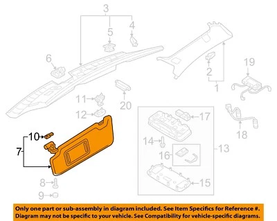 AUDI OEM 18-19 A5 Quattro,S5 Roof Interior Trim-Visor Right 8V7857552AJ24A - Image 1 of 2