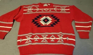 Cotton Traders Vintage Azteken Pullover Herren Large Hong Kong Ramie Cotton Southwest - Bild 1 von 11