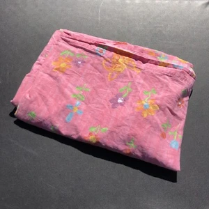 Designers Guild Flat Twin Sheet Pink w Flowers 65" x 83" 100% Cotton - Picture 1 of 7