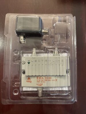 Electroline EDA-2100 1-Port Cable TV HDTV Signal Booster Amplifier - Image 1 of 2