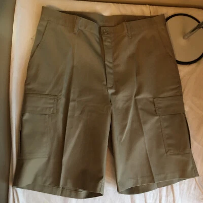 Edwards Mens Workwerar Shorts Cotton Blend Khaki Brown 36W 10L NWT Free Shipping - Изображение 1 из 4