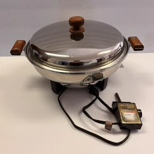 West Bend Discovery Electric 12" Skillet Frying Pan # 73000 Working & Clean VTG - Picture 1 of 11