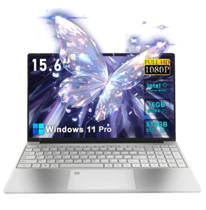 SANPTENT 15.6 inch 1080p FHD Laptop Computer 16GB RAM 512GB SSD - 4 Core Intel - Picture 1 of 5