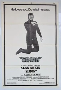 Póster original de la primera película de comedia de ciencia ficción "SIMON" Alan Arkin, Madeline Kahn - Imagen 1 de 1