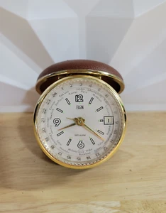 Vintage Elgin World Time Mini Travel Clock Mid Century Japan Working!! Video - Picture 1 of 9
