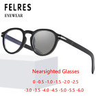 Retro Oval Photochromic Myopia Nearsighted Glasses For Men Women Sunglasses New