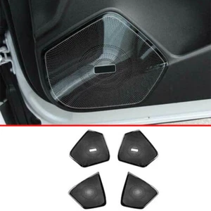 Cubierta del panel de altavoces de puerta interior de acero negro 4 piezas para Cadillac XT5 2017-2023 - Imagen 1 de 7