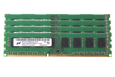 4pcs Micron 2GB 2Rx8 PC3-8500 DDR3 1066MHZ 240PIN DIMM INTEL Desktop Memory RAM - Image 1 of 4