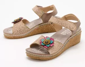 L'Artiste By Spring Step Vanille Wedge Sandal Size 38 (7.5-8) - Picture 1 of 6