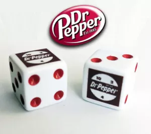 Dr. Pepper Dice Pair Set Collectible Board Game Night Rare Doctor - Picture 1 of 3