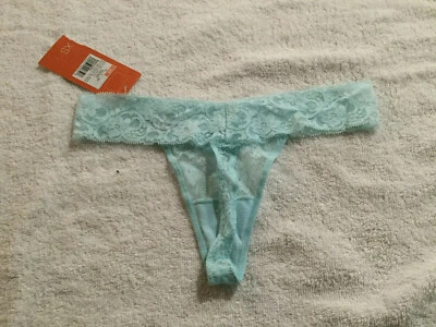 NUEVO CON ETIQUETAS BRAGAS TANGA GILLIGAN & O'MALLEY XS NOVIA AZUL ENCAJE Foto 1 de 4