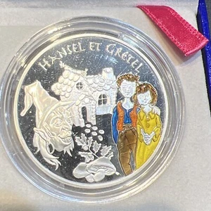 2003 France Large Proof Silver color 1.5 Euro Hansel & Gretel Fairy tale Box - Picture 1 of 6