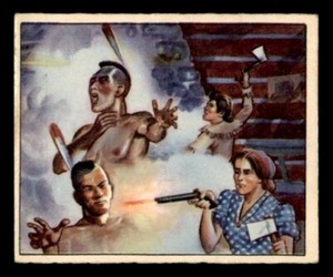 1949 Bowman Wild West Non-Sport #D-2 Defending their Home EX+