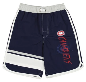 Outerstuff Montreal Canadiens NHL Boys Youth (8-20) Swim Shorts, Blue - Picture 1 of 6