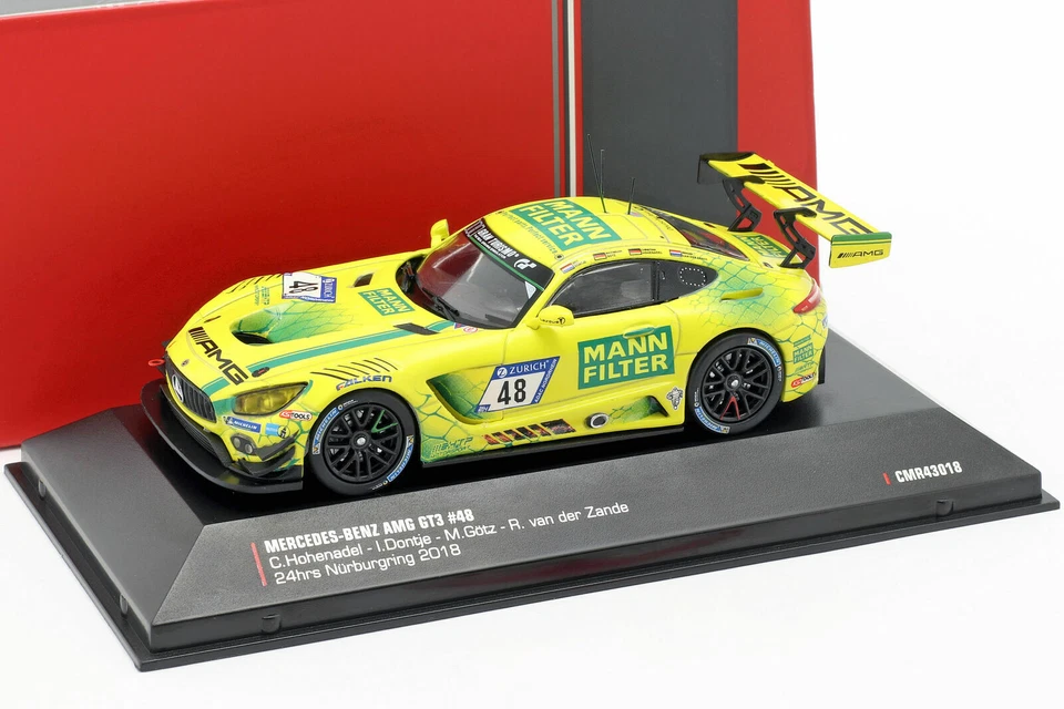 MERCEDES AMG GT3 #48 24H NURBURGRING 2018 HOHENADEL IXO CMR43018 1/43 DONTJE - Immagine 1 di 1