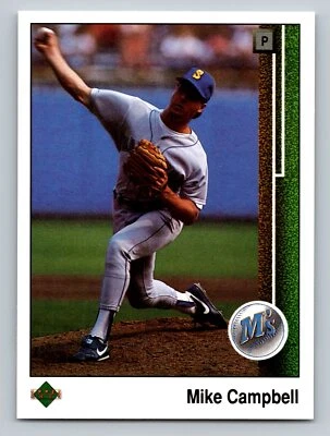 Mike Campbell 1989 Upper Deck #337 Seattle Mariners - Image 1 of 2