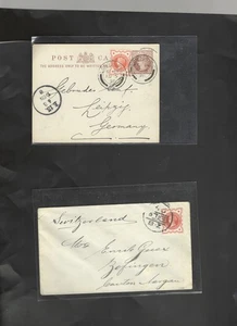 GREAT BRITAIN-1890 ISH-POSTAL CARDS-1/2 P ORANGE-CANCELS-F-VF-#303 - Picture 1 of 2