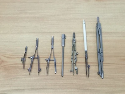 Vintage Draughtsman Technical Drawing Engineers Tools Bundle - Brass / Steel  - Image 1 of 4