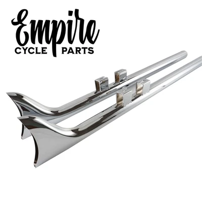 Harley Bagger Touring Fishtails 36" – Chrome Finish 2017-Present - Image 1 of 2