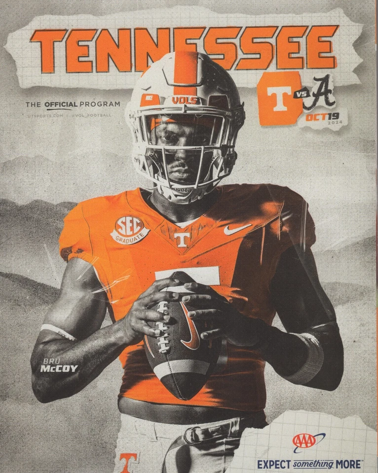 Tennessee Football vs. Alabama 2024 Official Game Program Volunteers Vols - Image 1 of 1