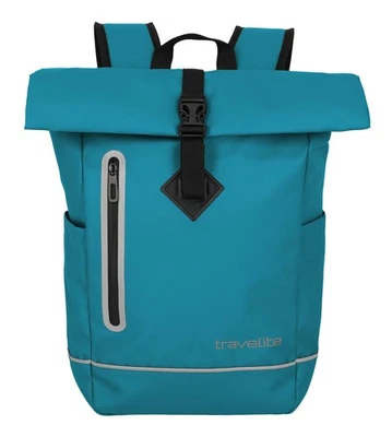 travelite Basics Roll-Up Backpack Plane Rucksack Rucksack Harbor Blue blau Neu - Bild 1 von 4