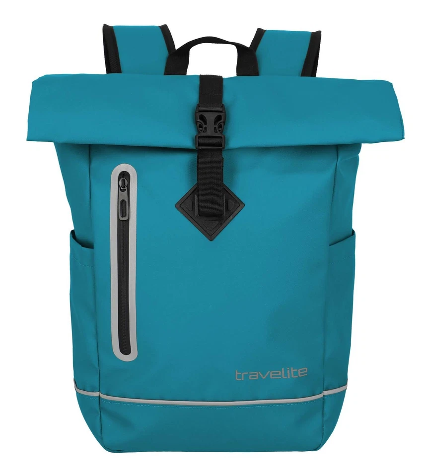 travelite Basics Roll-Up Backpack Plane Rucksack Rucksack Harbor Blue blau Neu - Bild 1 von 4