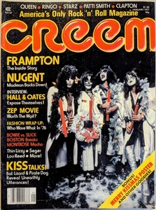 Creem Magazine January 1977 KISS, Frampton, Nugent, Led Zeppelin, Queen, Boston  - Picture 1 of 21