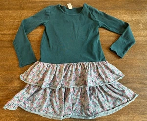 Tea Collection Girls Size 7 Tiered Twirl Ruffle Dress Turquoise Blue - Picture 1 of 7