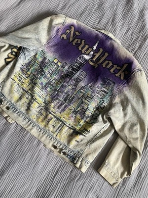 Chaqueta Tony Alamo New York lavado ácido - SIN PEDRERÍA Talla L Foto 1 de 4