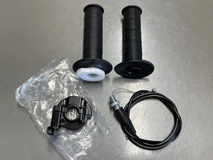 Throttle Cable & Grips Honda XR75 XR80R Z50R XR100 Left Right Black - Picture 1 of 6