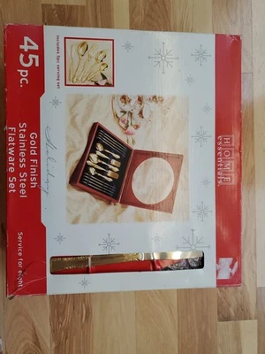 Brand New Home Essntials 45 PC Gold Finish Stainless Steel - Image 1 of 4