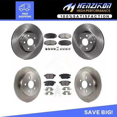 Pastillas de freno de rotor de disco delanteras traseras para Toyota Corolla Matrix Pontiac Vibe 2009-19 Foto 1 de 4