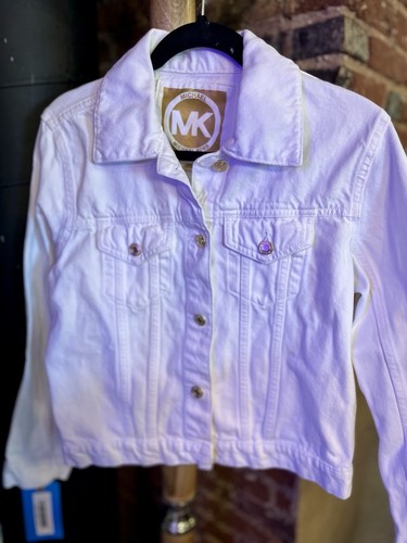 Giacca donna Michael Kors in denim bianco taglia grande