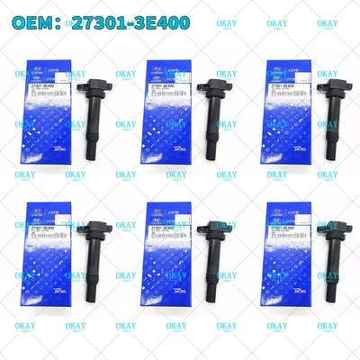 6X For 07-09 Hyundai Santa Fe Kia Optima Rondo 2.7L V6 Ignition Coil 27301-3E400 - Imagen 1 de 4