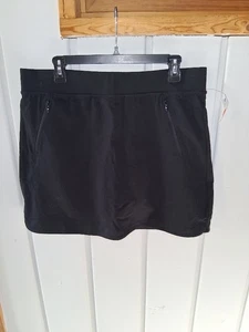 T by Talbots Damen Skort schwarz Größe L neu mit Etikett Stretch 2 Reißverschlusstaschen vorne - Bild 1 von 5