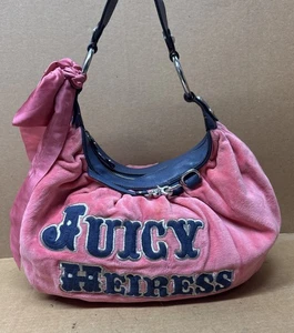 Cartera Juicy Couture Juicy Heiress, rosa, vintage, rara, con bolsa para el polvo, envejecida - Imagen 1 de 12