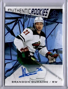 Brandon Duhaime Authentic Rookies Autograph #136 2021-22 SP Game Used - Picture 1 of 2