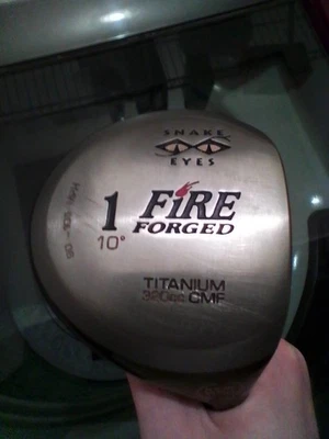 1 Snake Eyes Golf 10° Titanium Driver FIRE FORGED Pro COR 320cc 90-105 MPG - Image 1 of 4