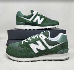 New men's 11.5 New Balance X J Crew 574 sneakers in Green White U574FGG - Picture 1 of 12